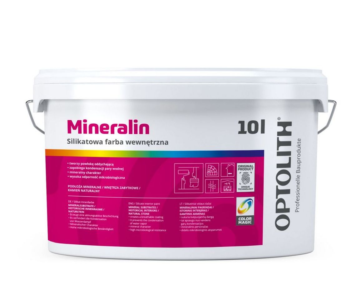 Silikatowa farba wewnętrzna Mineralin  – najwyższa paroprzepuszczalność i odporność mikrobiologiczna