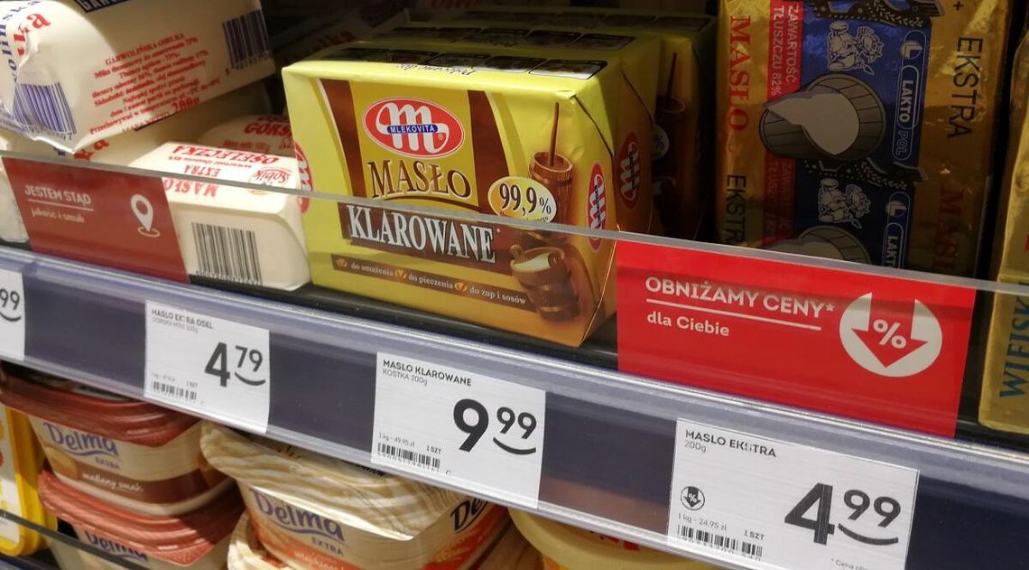 Sklepy wyraźnie odpuszczają. Ceny masła pomału stabilizują się, głównie przez zwiększoną liczbę promocji