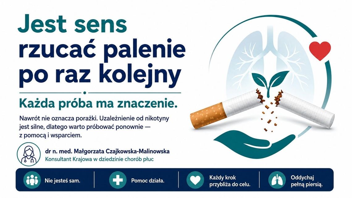 Światowy Dzień Bez Tytoniu 2026: PTChP i Koalicja „Zdrowe Płuca” alarmują ws. saszetek nikotynowych. Eksperci żądają zmian w prawie Światowy Dzień Bez Tytoniu 2026: PTChP i Koalicja „Zdrowe Płuca” alarmują ws. saszetek nikotynowych. Eksperci żądają zmian w prawie