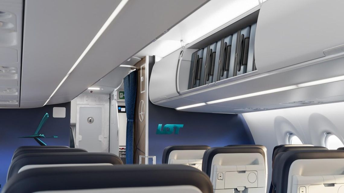 Tak będą wyglądały wnętrza samolotów Airbus A220 we flocie Polskich Linii Lotniczych LOT