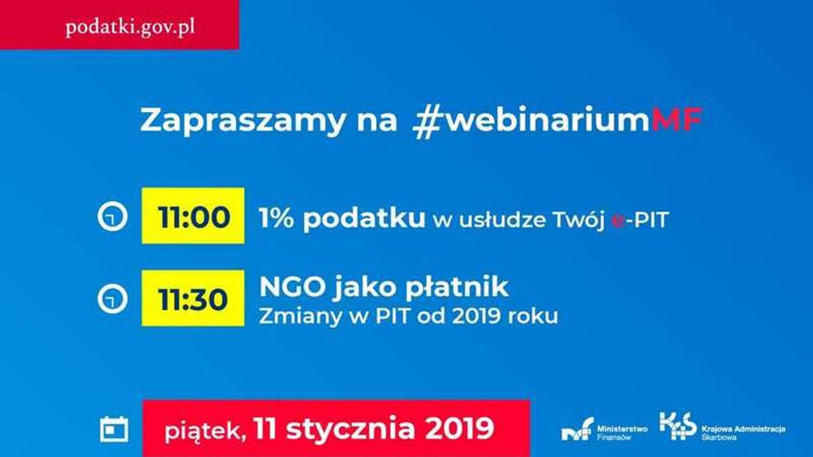 Webinarium o 1 proc. w usłudze Twój e-PIT i zmianach dla NGO jako płatników