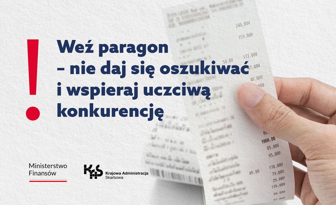 Weź paragon – nie daj się oszukiwać i wspieraj uczciwą konkurencję