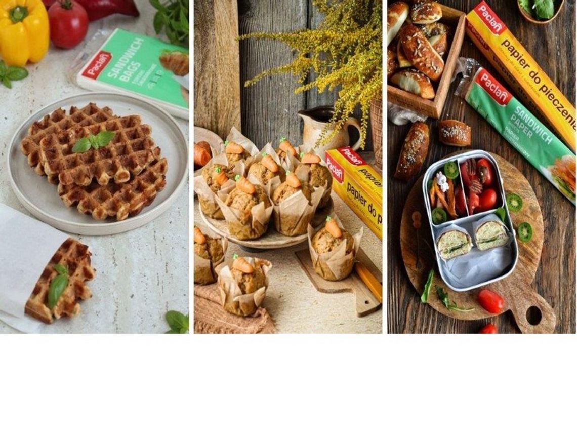 Wytrawne smakołyki na drogę – babeczki marchewkowe, gofry orkiszowe i bułeczki z sezamem