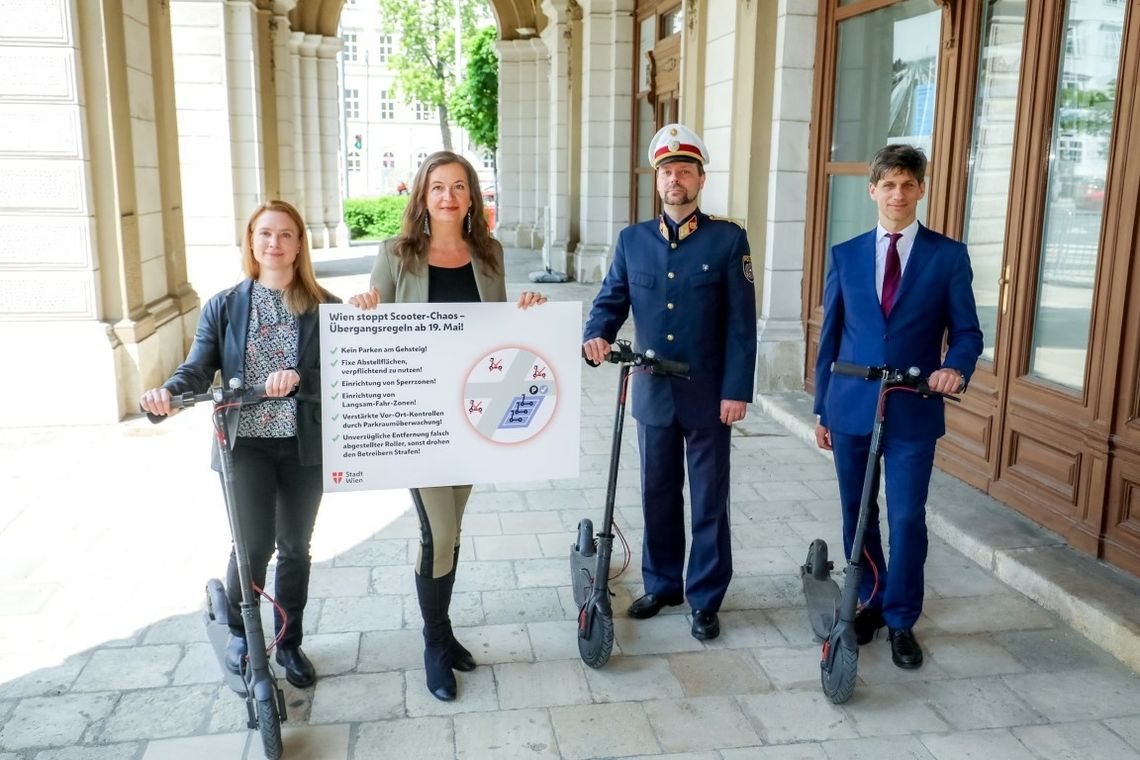 Zakaz parkowania hulajnóg elektrycznych na chodnikach. Wiedeń wprowadza zaostrzone zasady