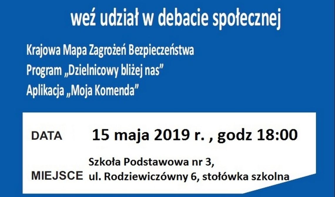 Zaproszenie na debatę społeczną