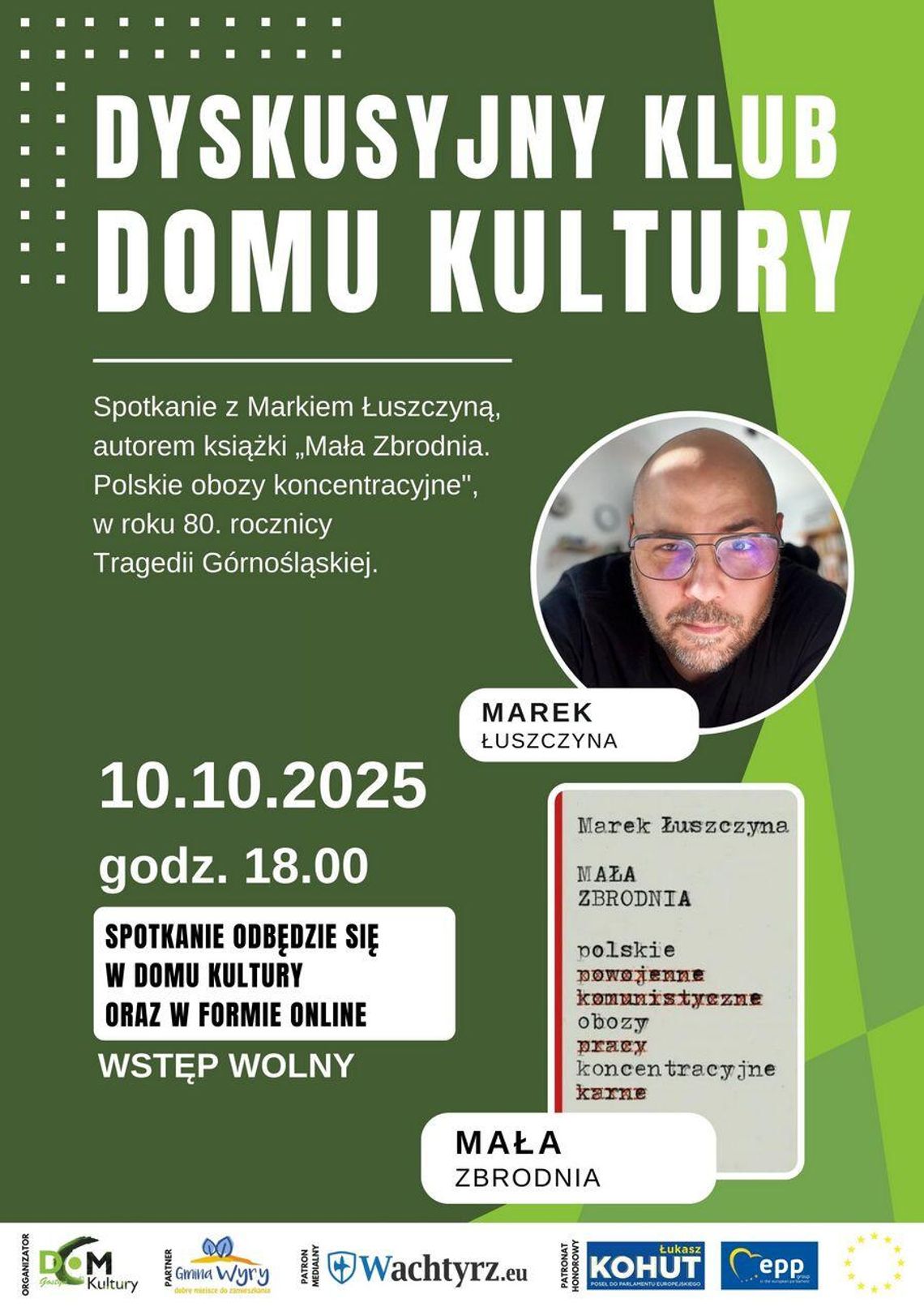 Zaproszenie na spotkanie z Markiem Łuszczyną