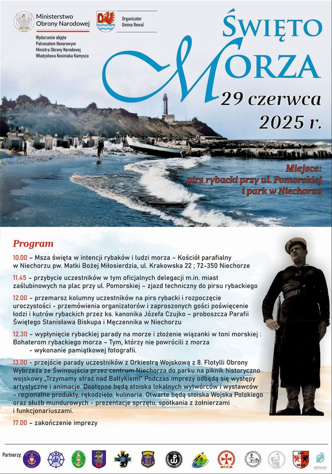 Zaproszenie na Święto Morza 29 czerwca 2025 r, do Niechorza w Gminie Rewal