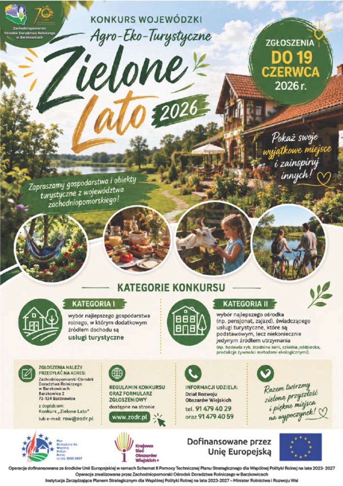 „Zielone Lato” 2026. Ruszył konkurs dla agroturystyki i turystyki wiejskiej w regionie