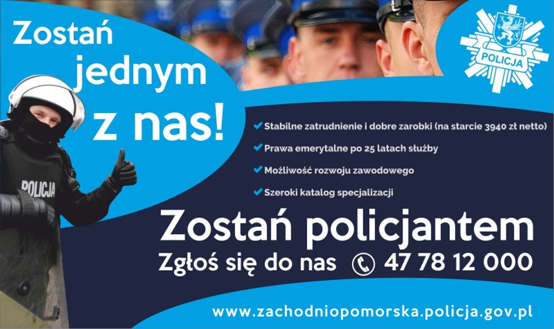 Zostań policjantem! Zgłoś się do nas i wybierz wyjątkową drogę zawodową!