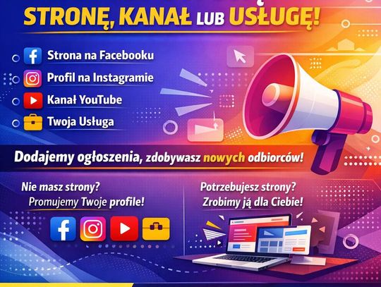 Chcesz więcej ludzi na swojej stronie lub kanale? Dodamy ogłoszenia Chcesz więcej ludzi na swojej stronie lub kanale? Dodamy ogłoszenia