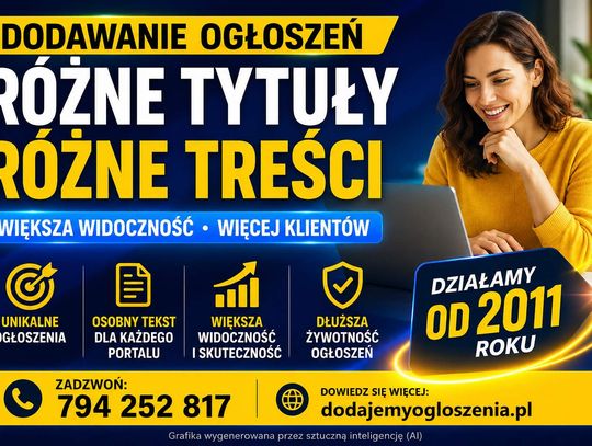 Dodam Twoje ogłoszenia - różne tytuły, różne opisy, większa widoczność