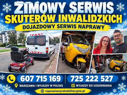 DOJAZDOWY SERWIS SKUTERÓW INWALIDZKICH Szczecin - ZADBAJ O SPRZĘT ZIMĄ