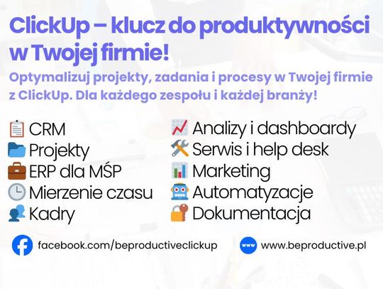 Konsultant ClickUp wdrożenie CRM i zarządzanie projektami