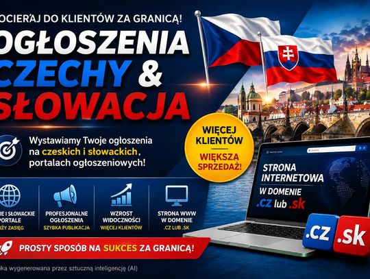 Publikujemy Twoje ogłoszenia w Czechach i na Słowacji