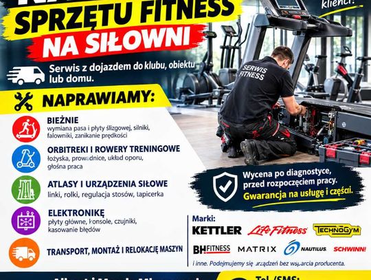 Serwis Siłowni Szczecin Sprzętu Fitness/ Rehabilitacyjnego