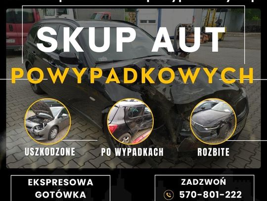 Skup Aut Powypadkowych, Uszkodzonych - Ekspresowa GOTÓWKA