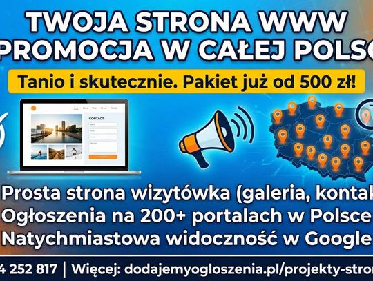 Strona internetowa od 500 PLN z mocną promocją na START/ FAKTURA Strona internetowa od 500 PLN z mocną promocją na START/ FAKTURA