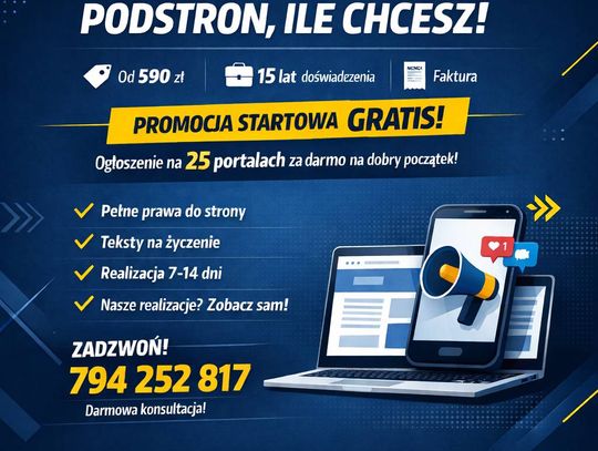 Strona internetowa od 590 zł - płacisz za tyle podstron, ile potrzebujesz