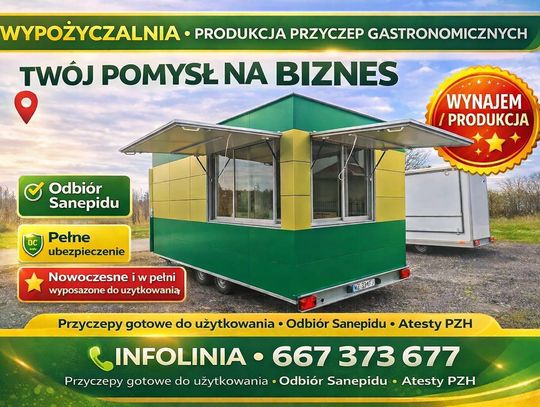Wypożyczalnia - produkcja przyczep gastronomicznych Wypożyczalnia - produkcja przyczep gastronomicznych