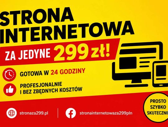 Zamów stronę za 299 zł - projekt gratis