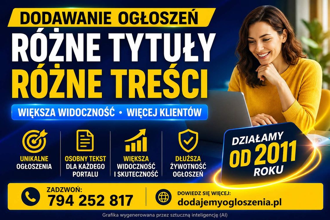 Dodam Twoje ogłoszenia - różne tytuły, różne opisy, większa widoczność