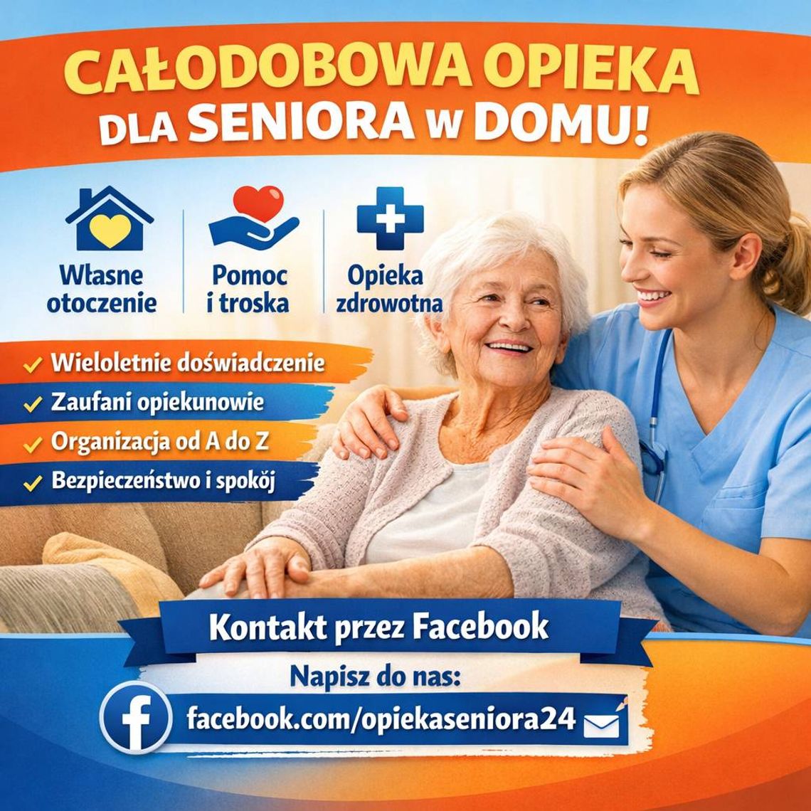 Oferujemy całodobową opieka domową nad seniorami