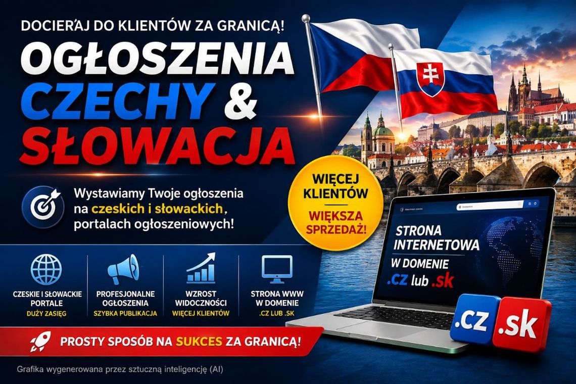 Publikujemy Twoje ogłoszenia w Czechach i na Słowacji