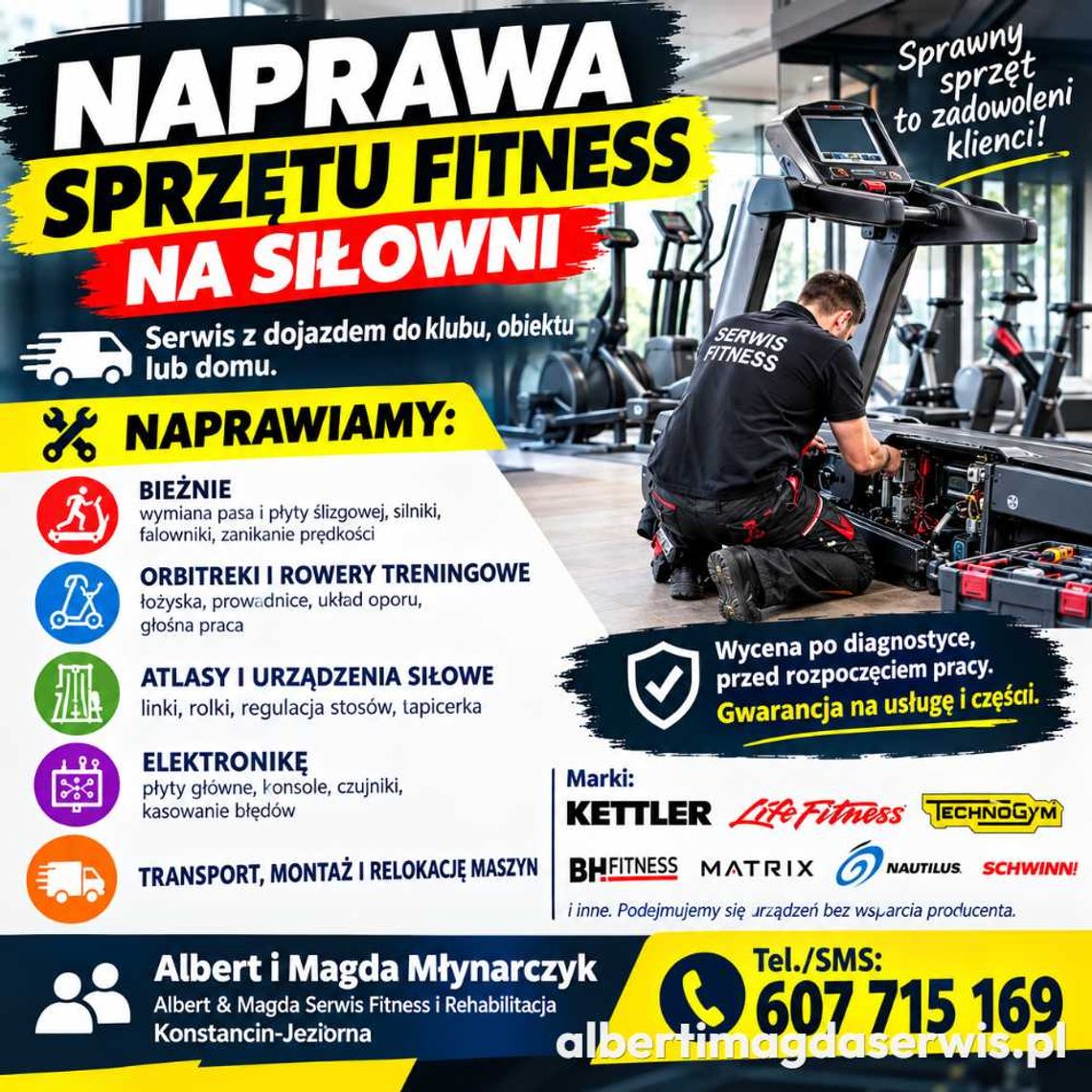 Serwis Siłowni Szczecin Sprzętu Fitness/ Rehabilitacyjnego