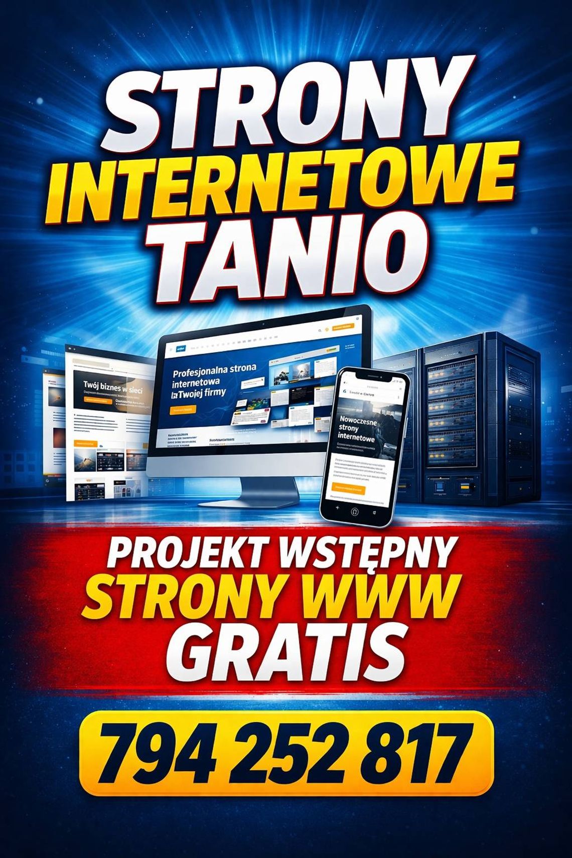 Strona WWW od 590 zł + projekt wstępny GRATIS
