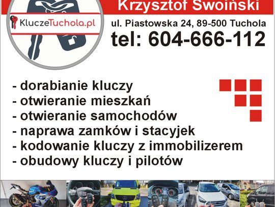 Krzysztof Swoiński - Dorabianie Kluczy Tuchola - Awaryjne Otwieranie Samochodów - Zegarmistrz