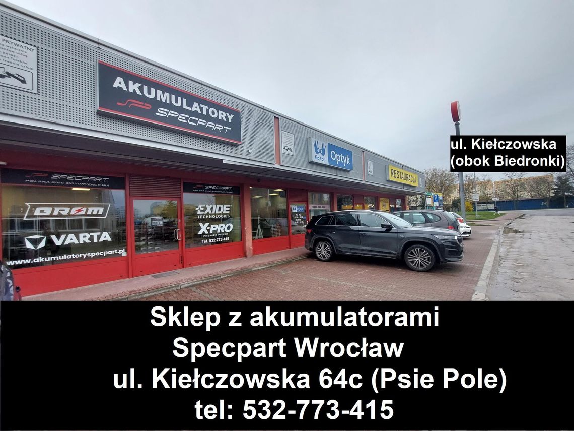 Akumulatory Specpart Wrocław Kiełczowska 64c