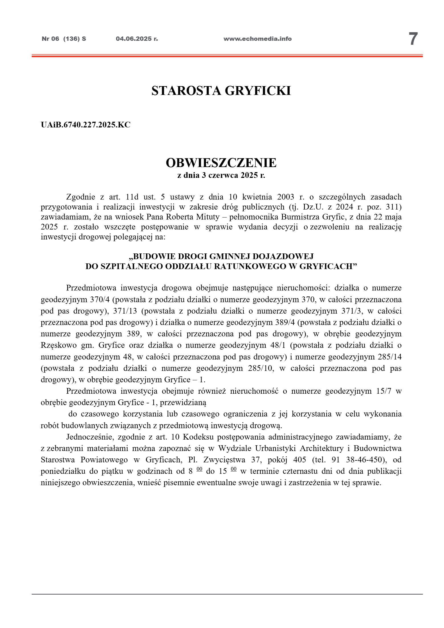 ECHOTYGONIK nr 6/2025 - strona 7