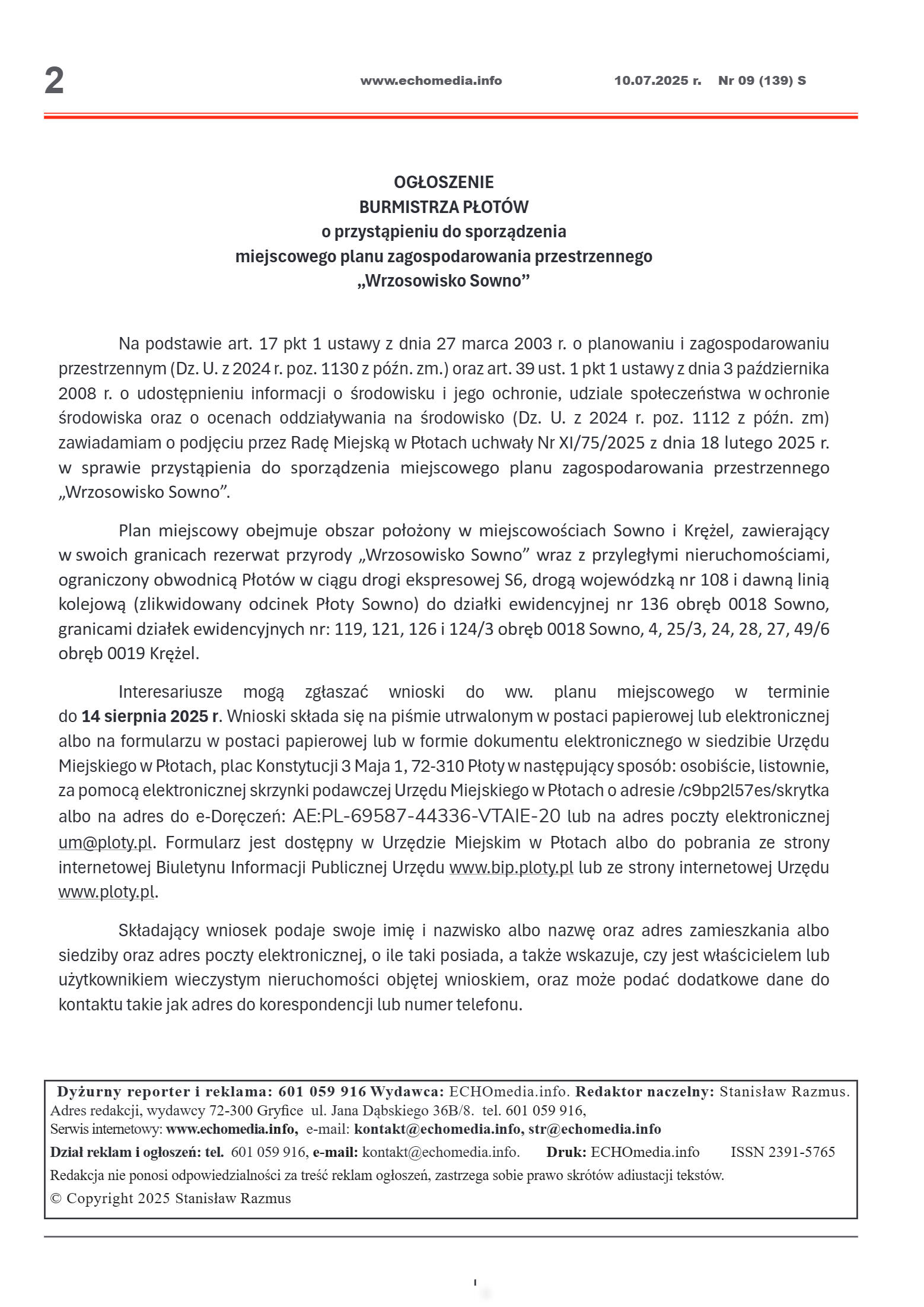 ECHOTYGONIK nr 9/2025 - strona 2