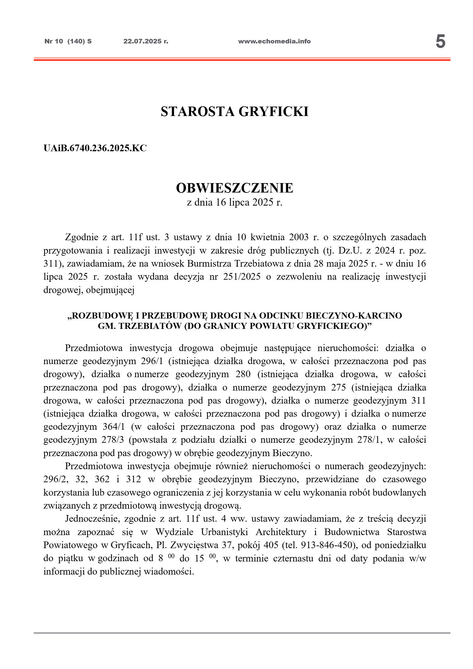 ECHOTYGODNIK 10/2025 - strona 5