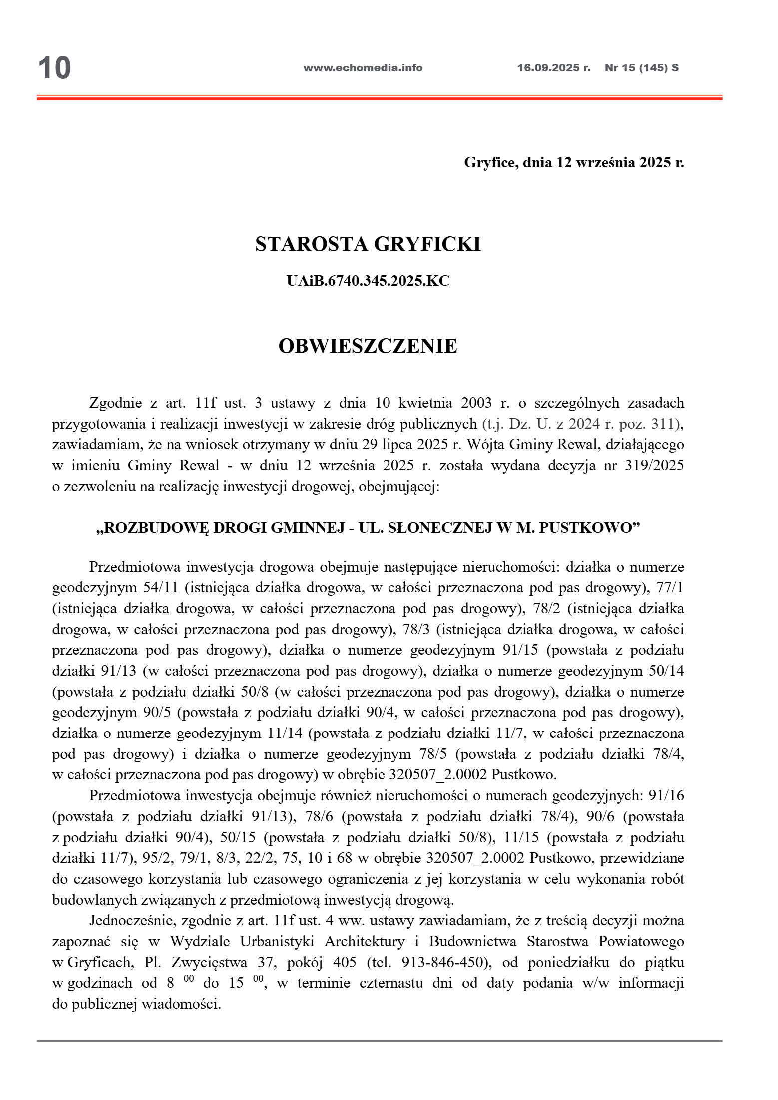 ECHOTYGODNIK 15/2025 - strona 10