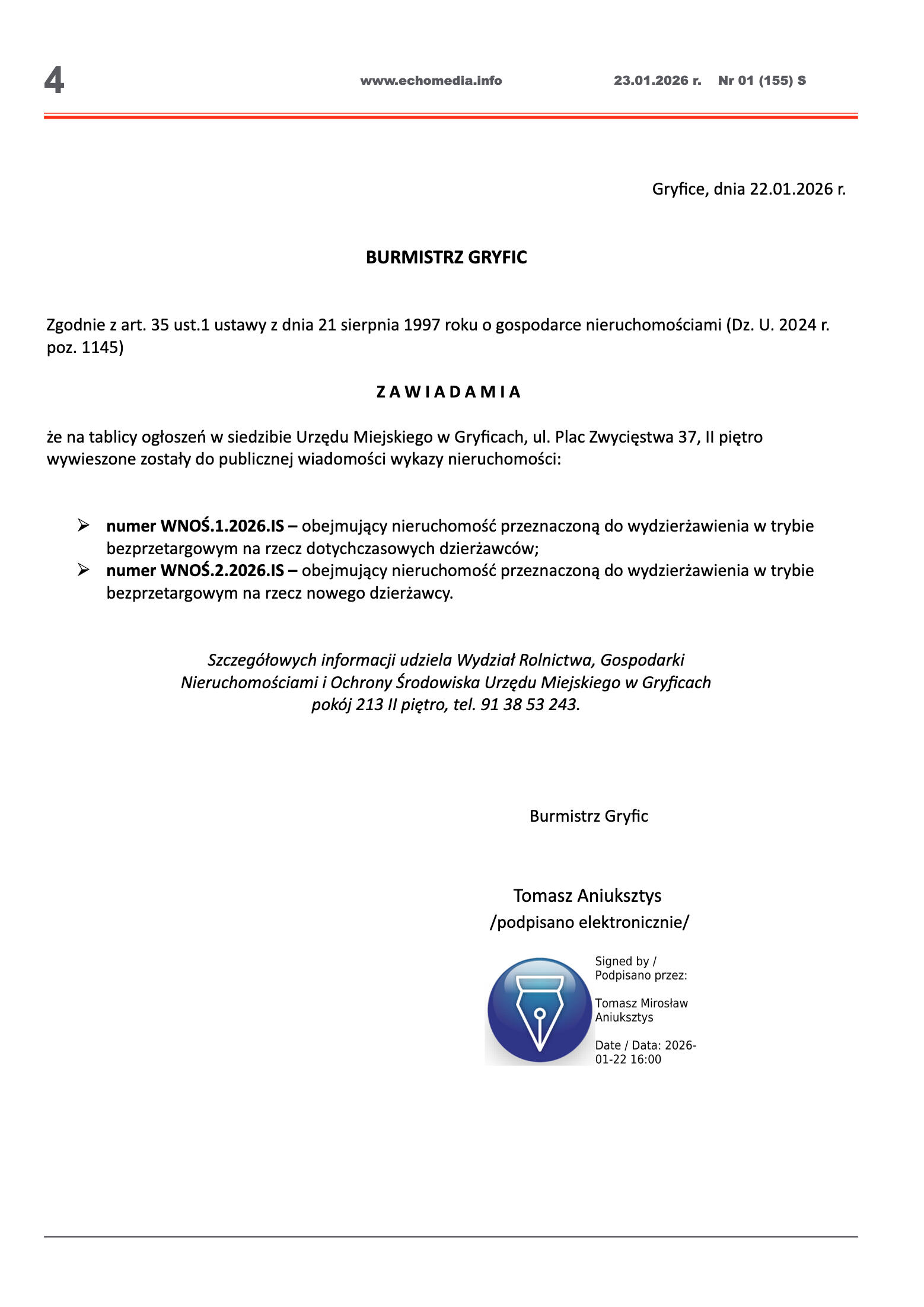 ECHOTYGODNIK 01/2026 - strona 4